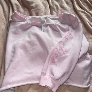 Victoria Secret Pink Off The Shoulder Sweatshirt